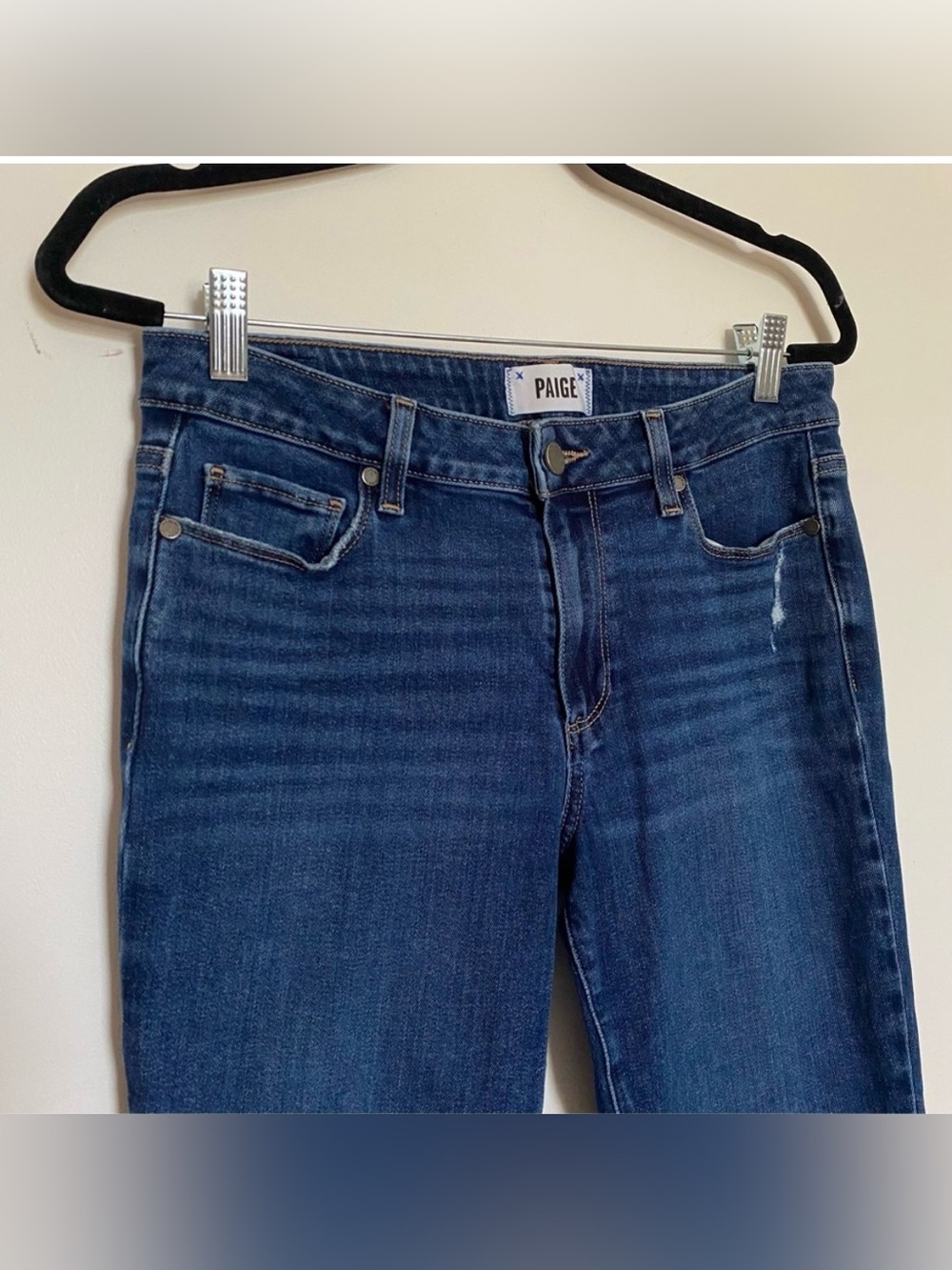 ✨🌿 Paige Brigitte Boyfriend Jeans 29 Merley Destructed Denim - Picture 6 of 8